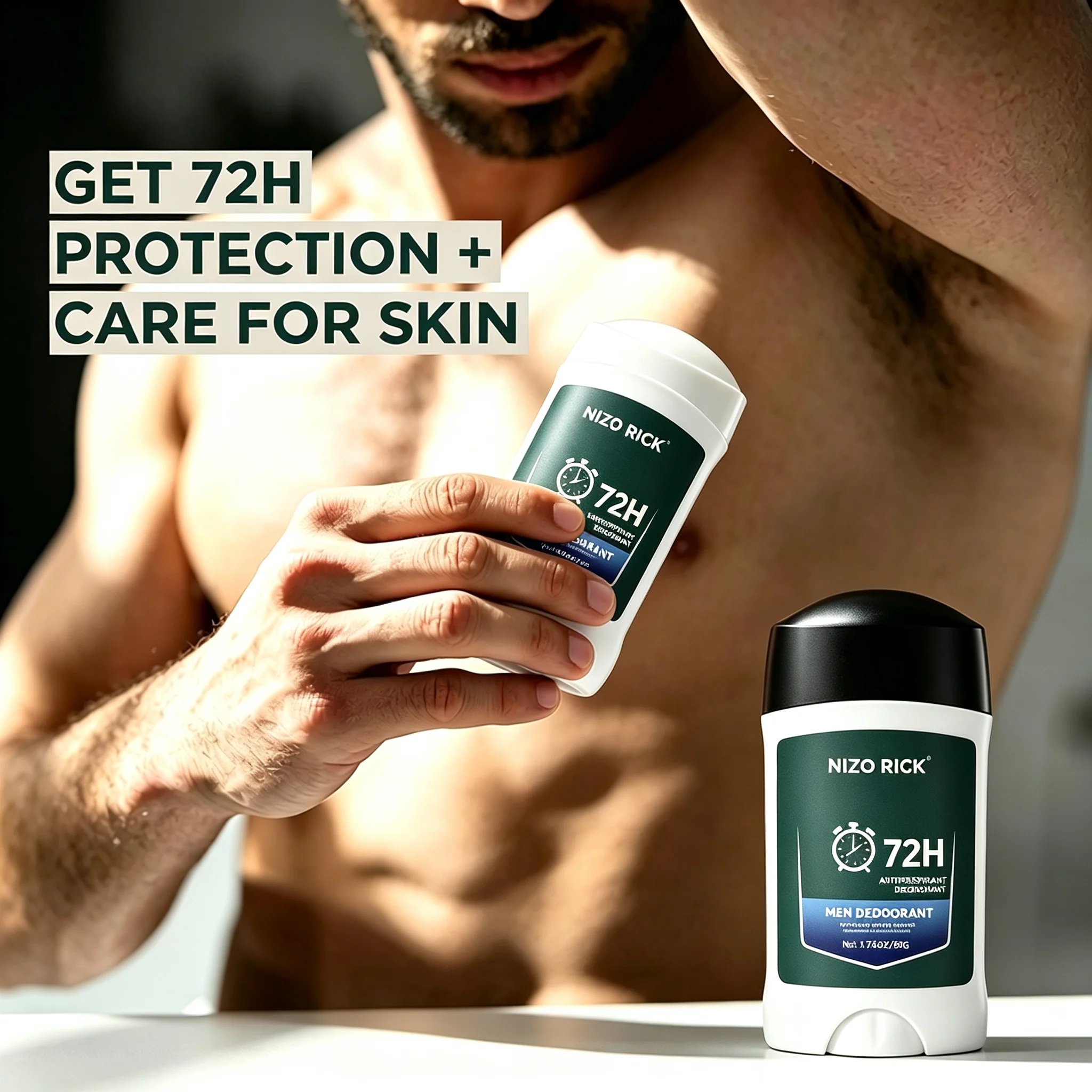 Men Antiperspirant Deodorant Stick, 72H Protection, Sport Fragrance, Solid Underarm Deodorant