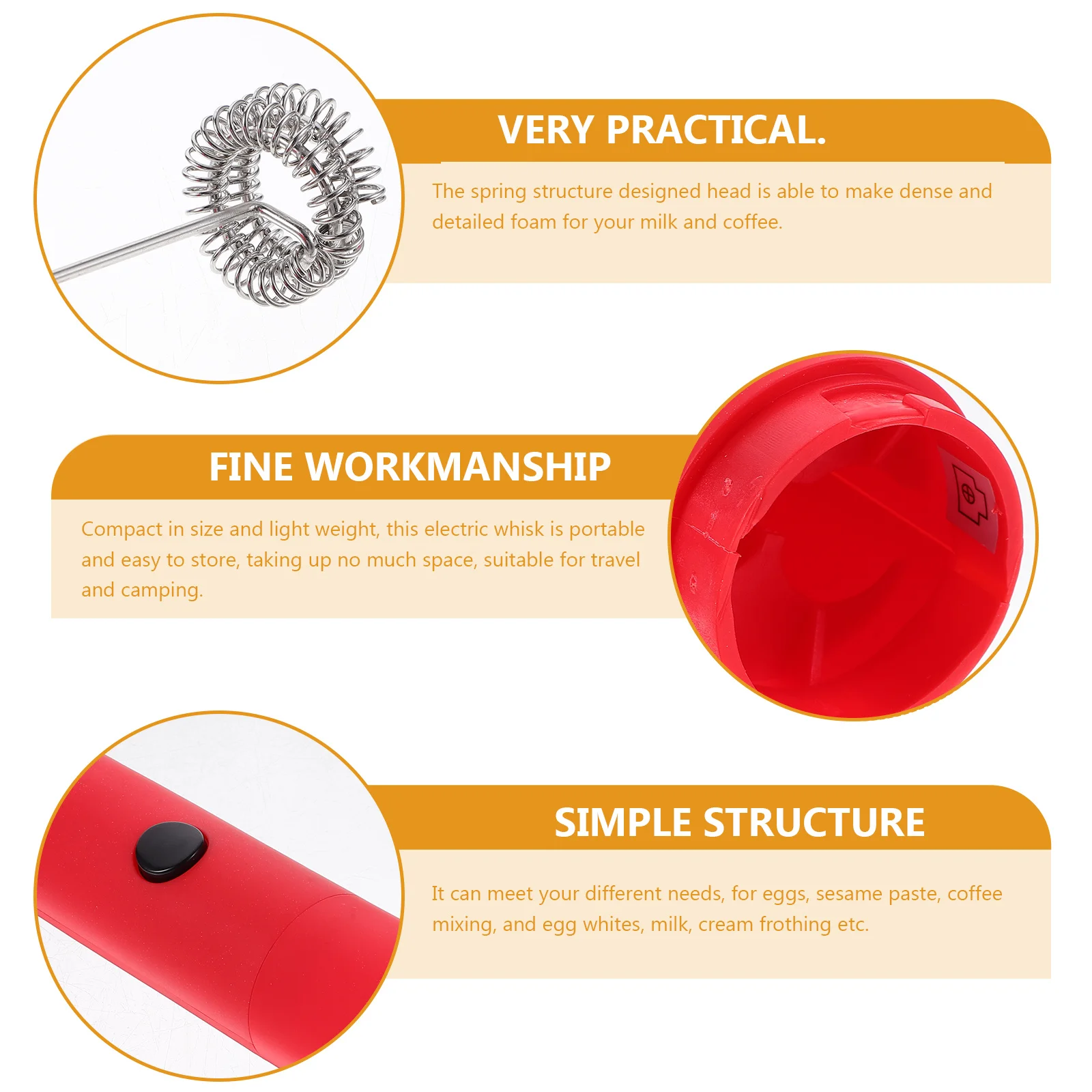 

Handheld Electric Milk Frother Automatic Coffee Mixer for Egg White Cream Foam Multi-Use Portable Kitchen Utensil Latte Art Tool