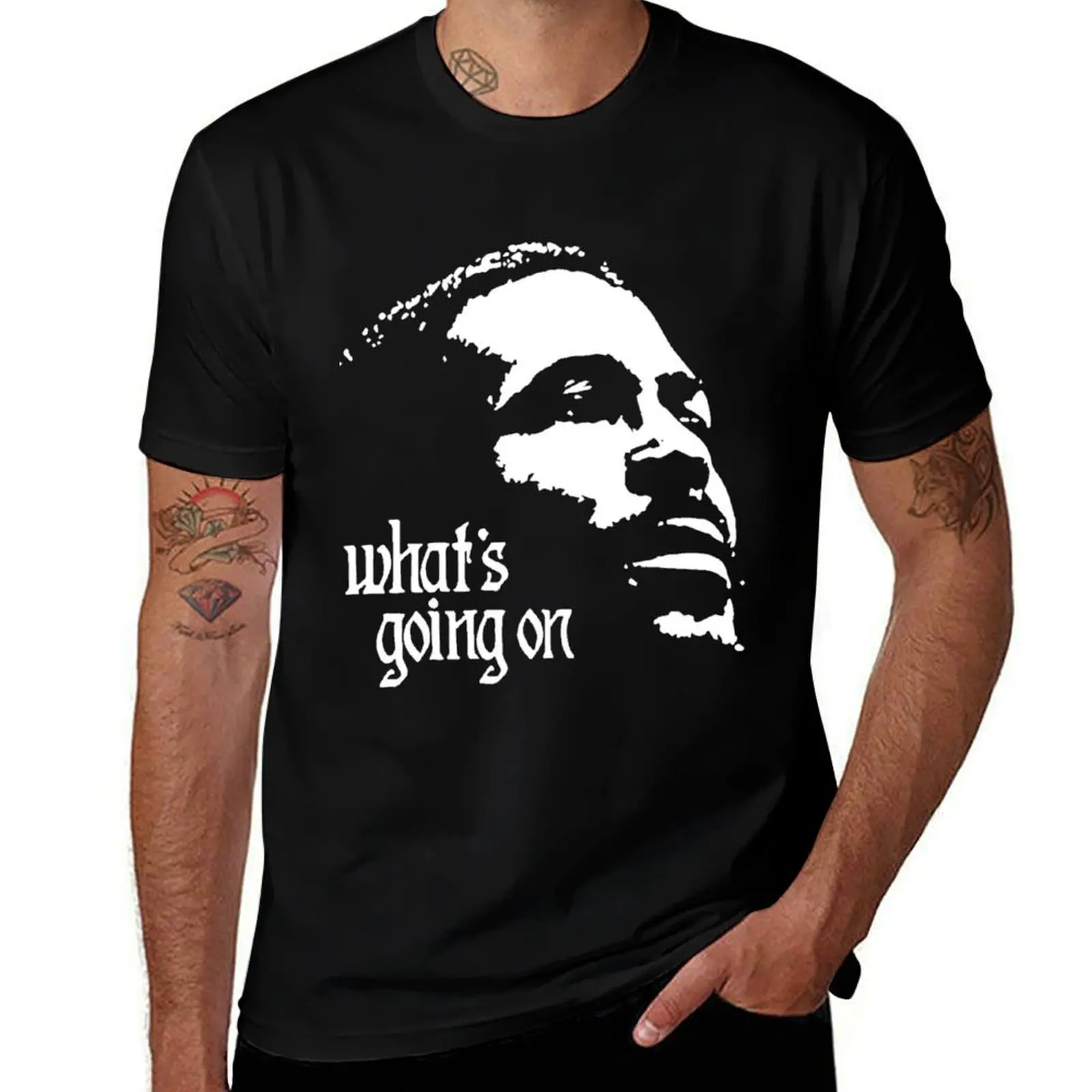 

Gift Idea Marvin Gaye What's going On T-Shirt cotton t shirts man 100% t shirts for man graphic cars