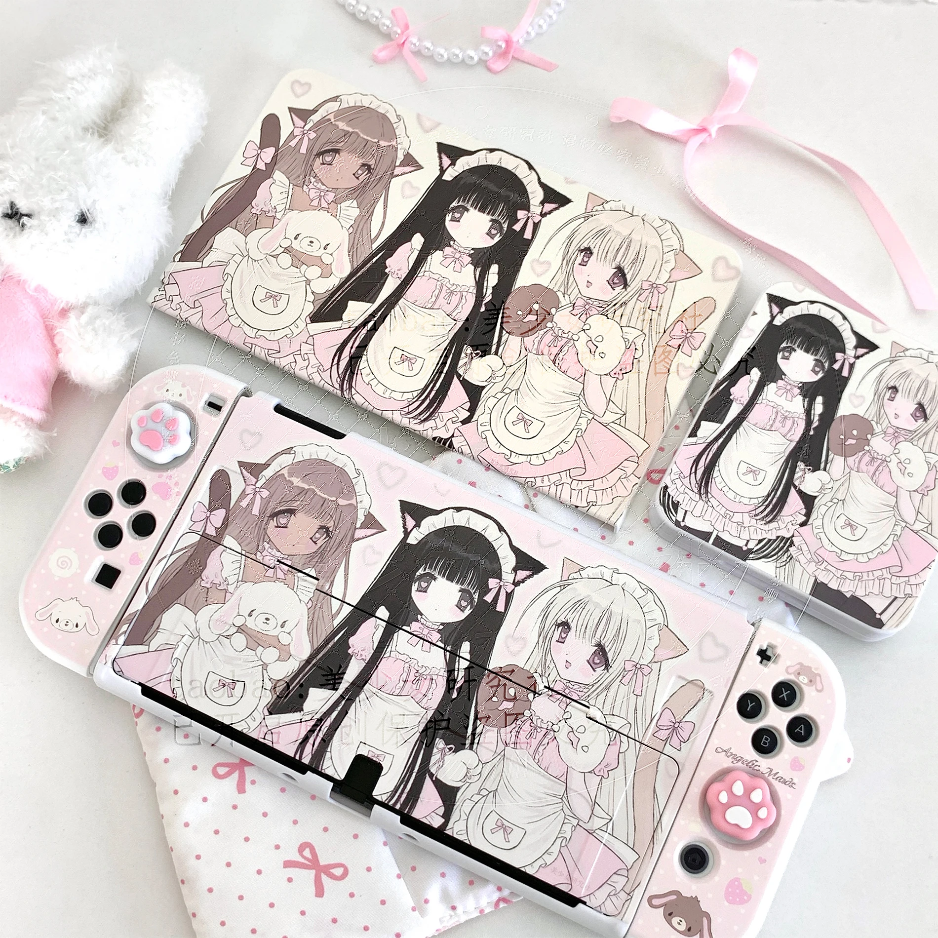 Capa protetora original para interruptor, estilo ins, oled, desenho animado, console de jogos, compatível com nintendo switch 2, joy-con