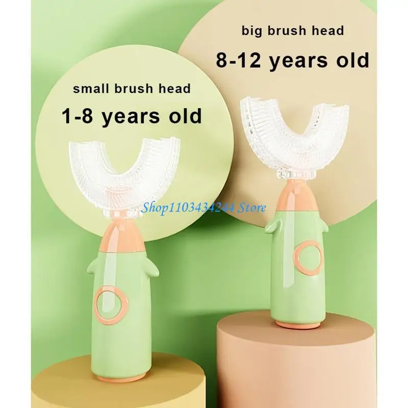 

Ручные детские зубные щетки с рисунком на 360 градусов U-образные, мягкие силиконовые щетки для зубов, детский очиститель для за