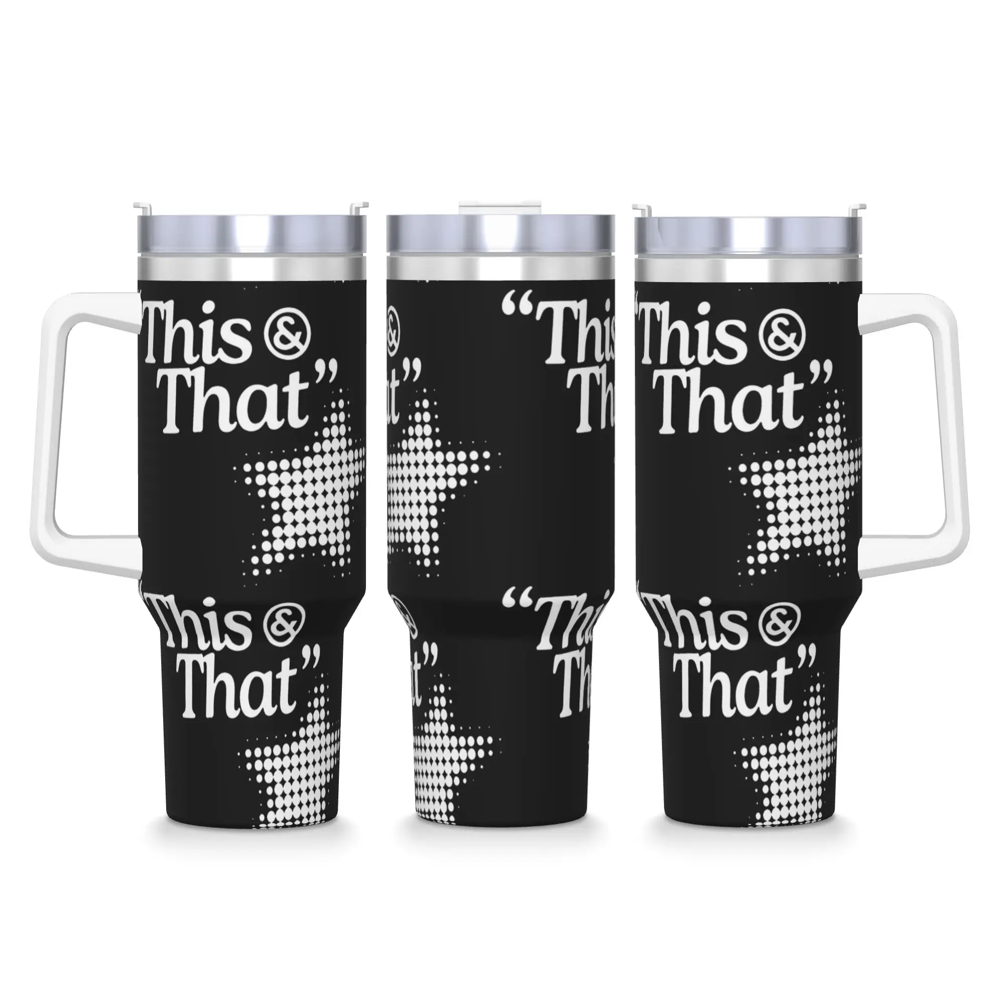 HyunJin Tumbler This and That Cold and Hot Water Bottle Keep Heat Stainless Steel Thermal Mug Graphic Travel Mugs Cup
