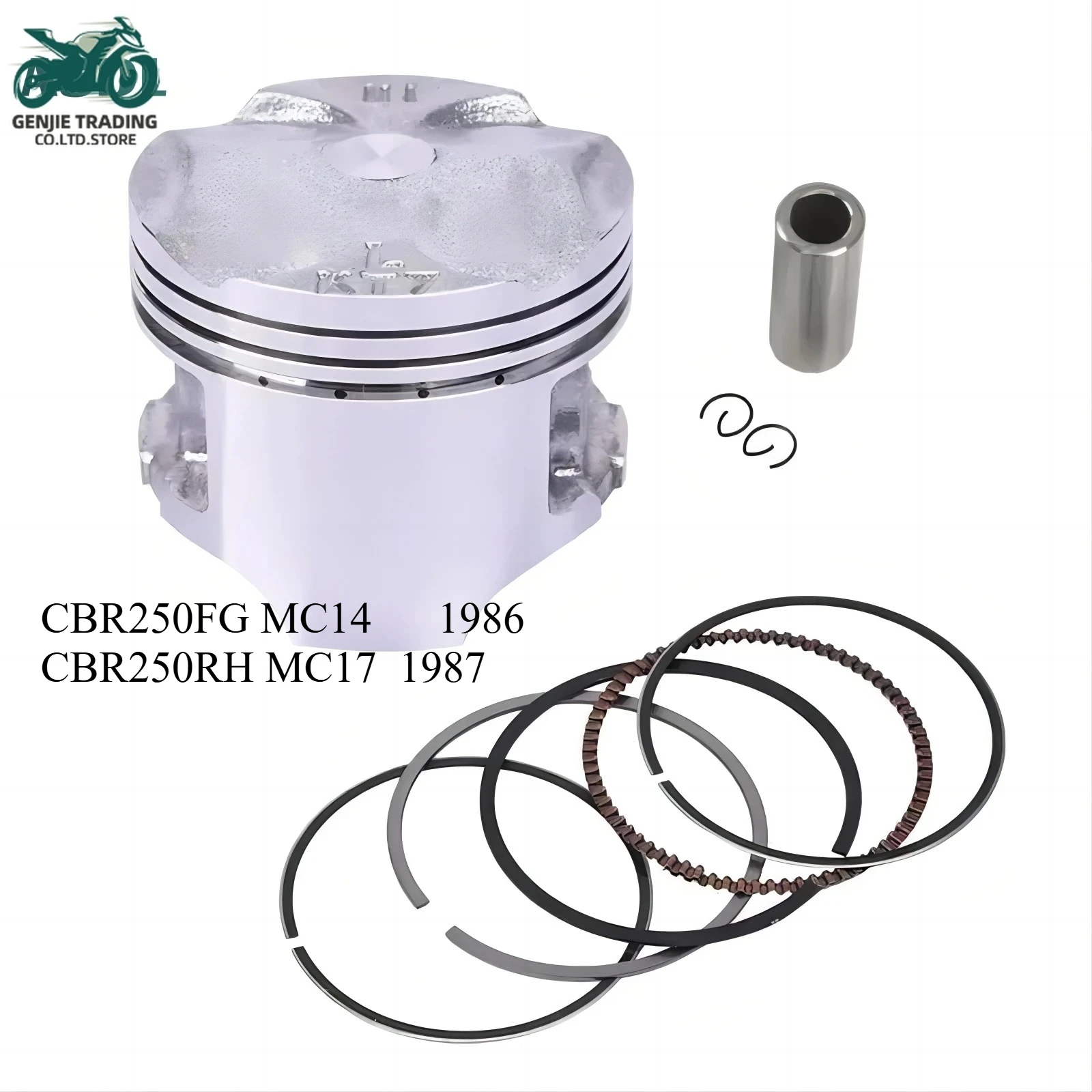 

STD~+50 +25 Motorcycle Engine Pison Rings Set 48.5mm 48.75mm 49mm For HONDA 13101-KT7-000 CBR250FG MC14 1986 CBR250RH MC17 1987