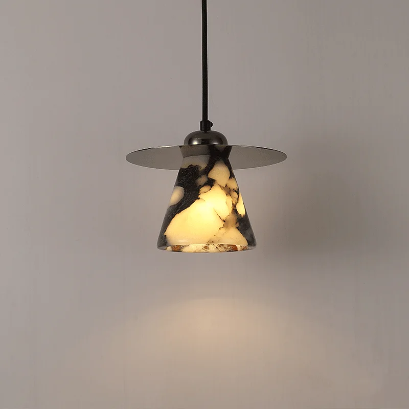 Minimalist Bedroom Bedside Pendant Lamp Marble Luxury Lighting Entrance Restaurant Island Platform Small Hanging Line Light