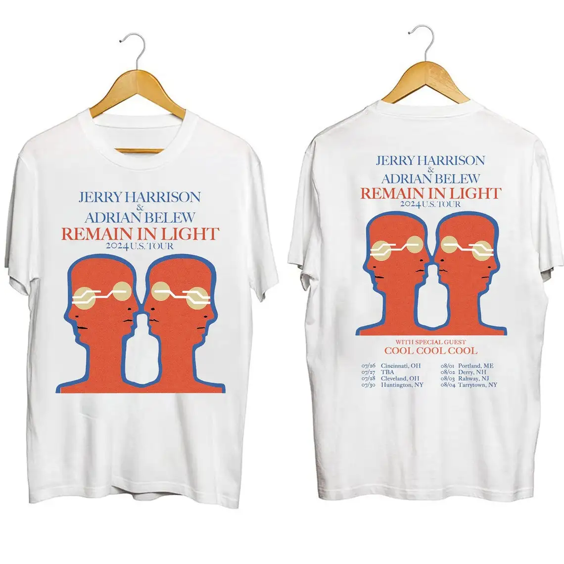 Jerry Harrison and Adrian Belew 2024 Tour Shirt Remain In Light 2024 Tour Shirt Jerry Harrison and Adrian Belew Fan Shirt(1)