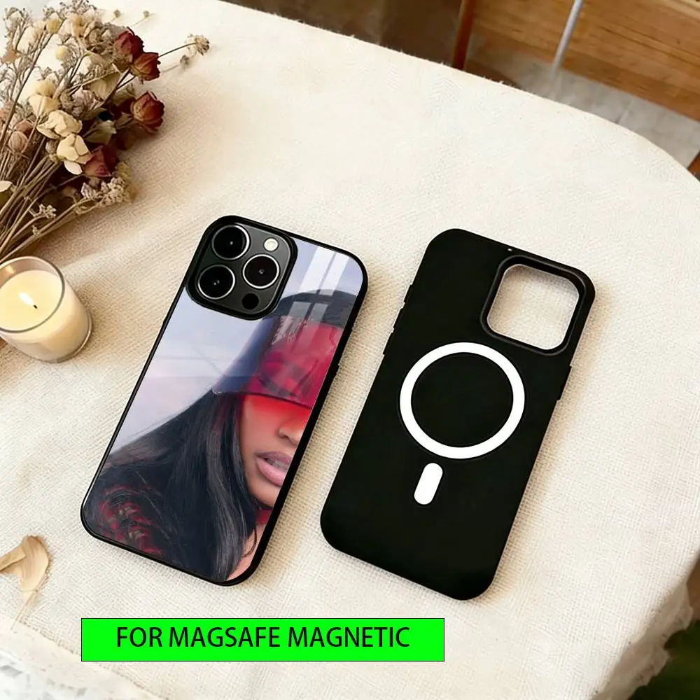 Nicki Minaj Singer Phone Case For iPhone17,16,15,14,13,12,11 Plus,Pro Magnetic with Magsafe Wireless Charging