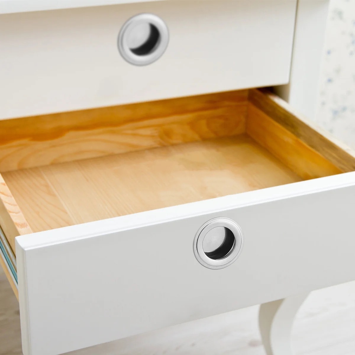 

4Pcs 35Mm Stainless Steel Flush Pull Handle Round Recessed Cabinet Door Drawer Slide Mechanism Hidden Finger Pull