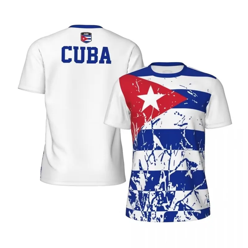 Men's breathable polo shirt, Cuba team flag printed fan shirt