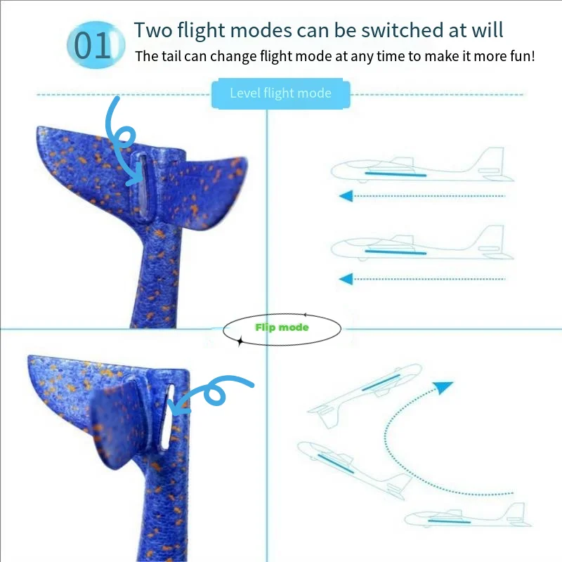 야외 가족 폼 항공기, 초경량 스포츠 손 던지기 모델 비행기, 어린이 글라이더 던지기, 청소년 감정 교류 bi