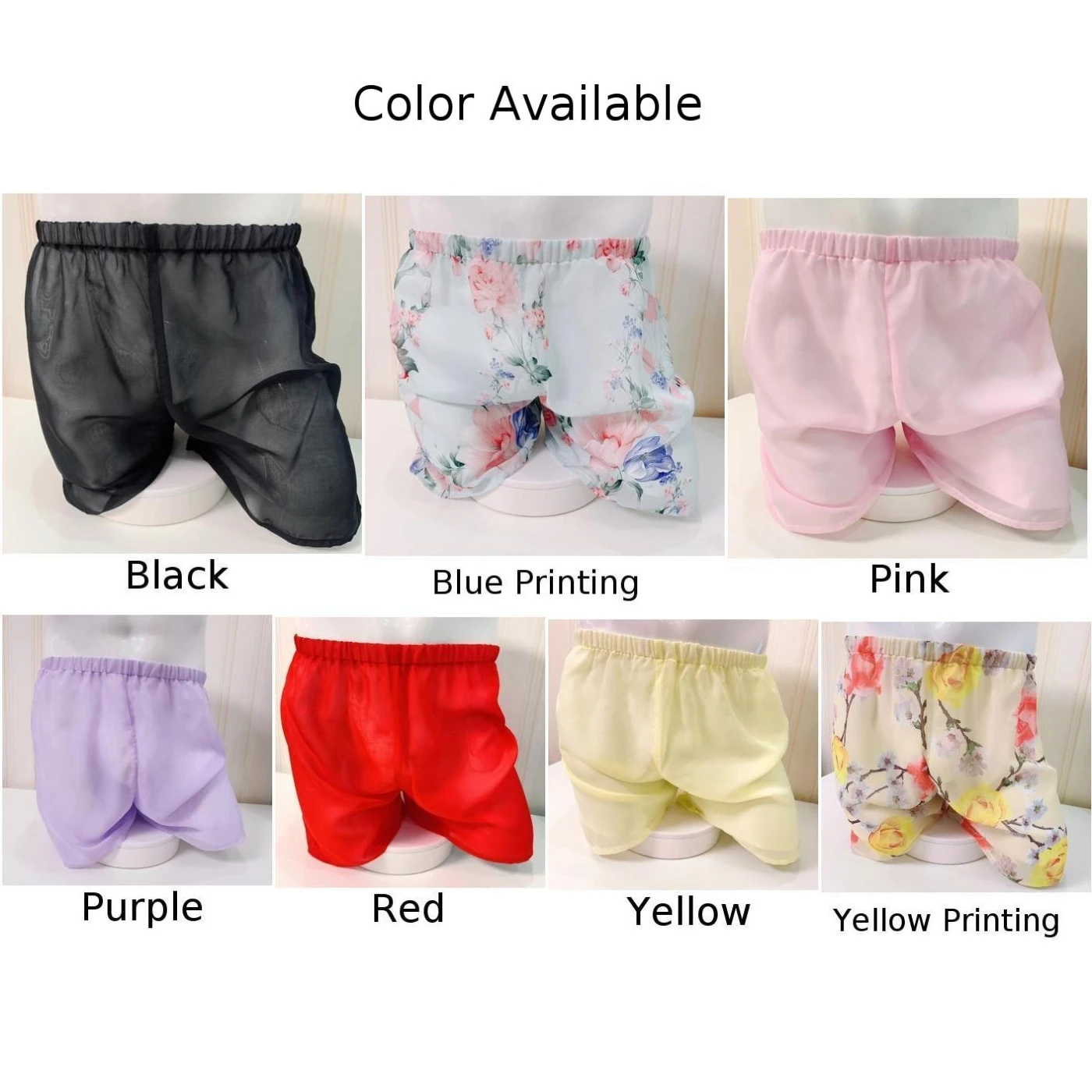 Sexy Men See-Through Silky Briefs Cock Bulge Underwear Shorts Trunks Underpants Elastic Male Panties Sissy Erotic Lingerie