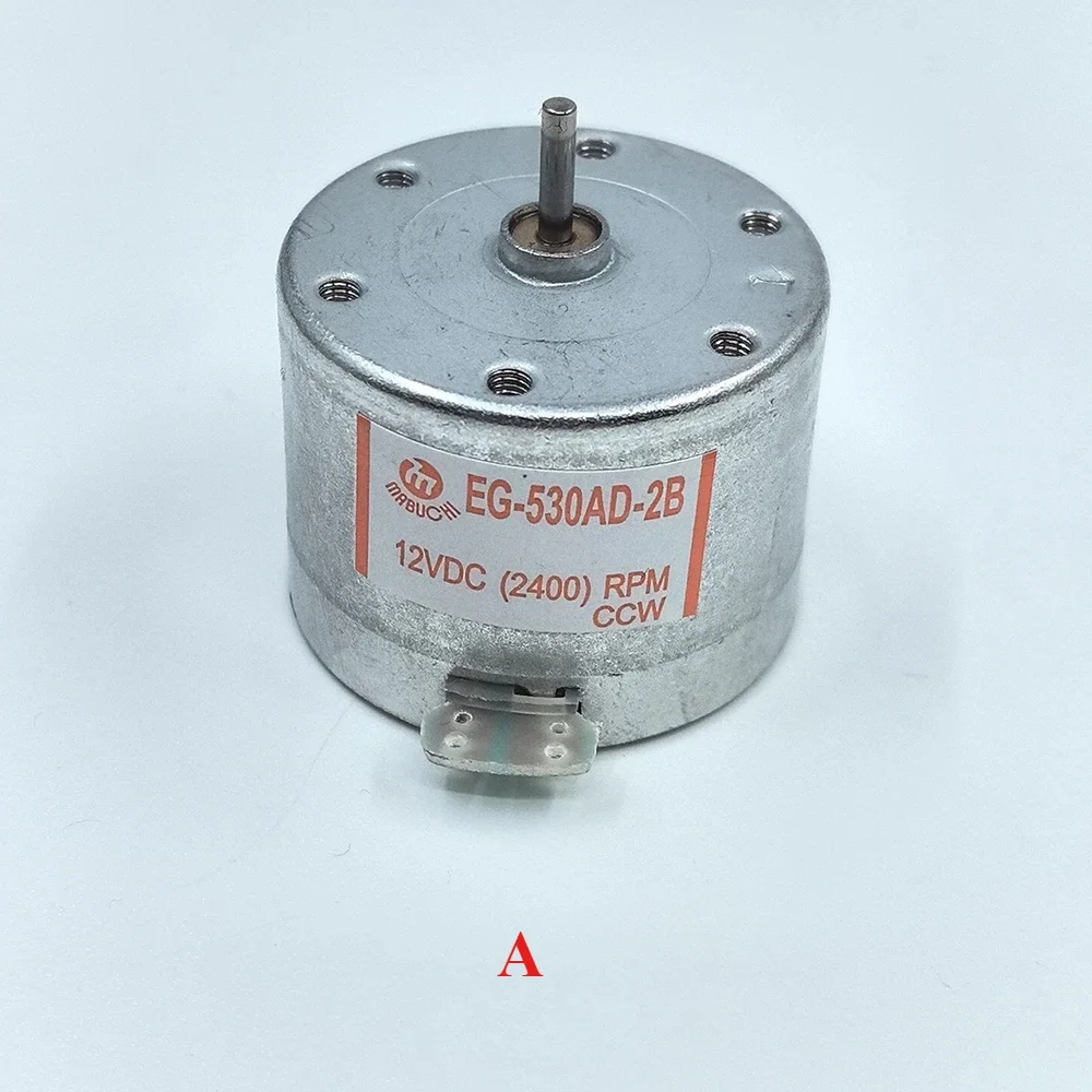 1PC EG-530AD-2B CCW Motor/ EG-530AD-2F CW Motor Round Spindle Recorder Motor DC 12V 2400RPM for CD DVD Player