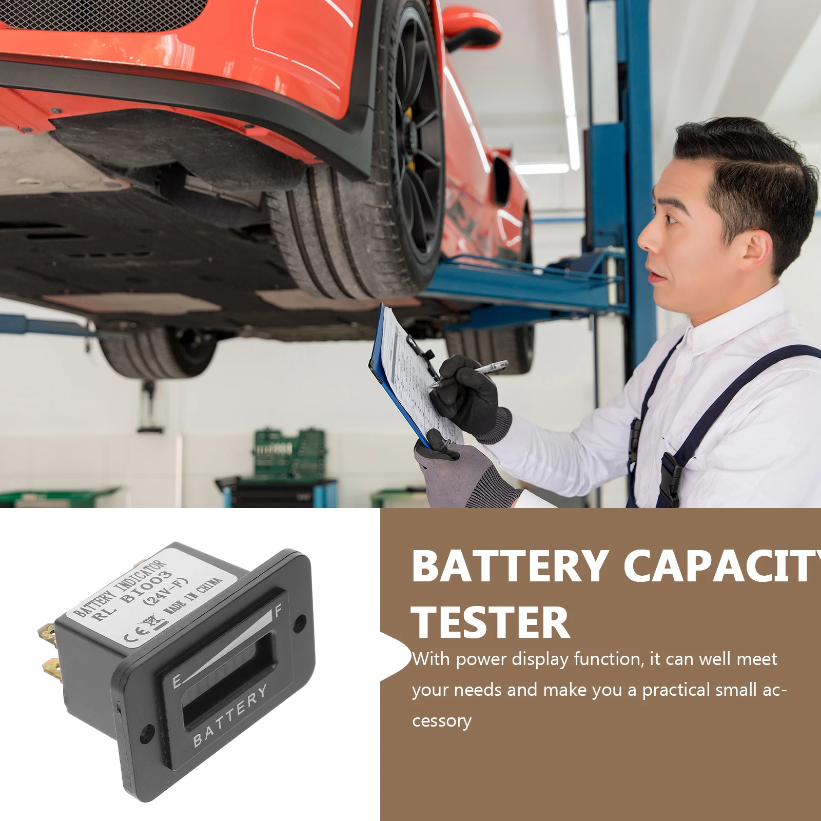 

Power Indicator Gauge Meter Number with Screen Portable Voltmeter Abs Useful Capacity Voltage Tester