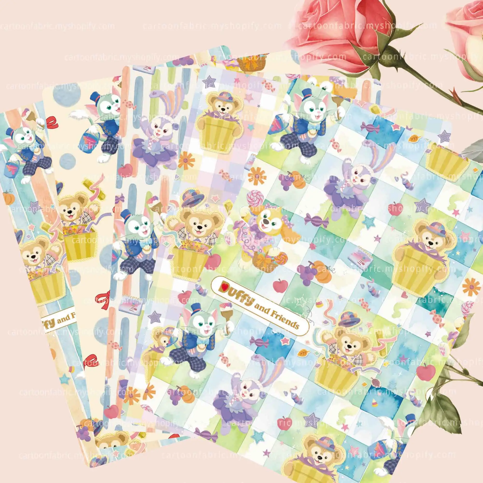 BEAST KINGDO cartoon 140x50CM fabric cartoon patchwork children's home textile sewing doll skirt curtain DIY16703