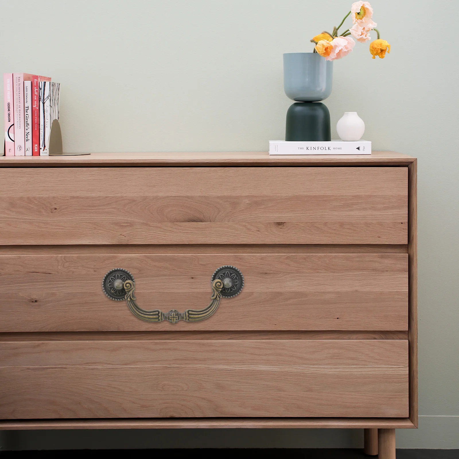 خمر النحاس خزانة درج مقبض سحب سبائك الزنك الصلب 96 مللي متر ثقب الملعب للمطبخ مضمد مقبض خزانة الباب #1