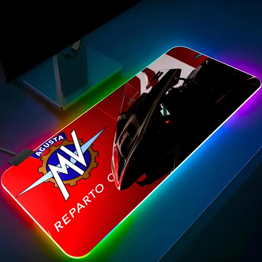 S-supercar m-motorräder m-mv a-agustaes mauspad rgb pc mauspad mouse pad led 70x40cm leuchtende maus matten gummi spiel computer