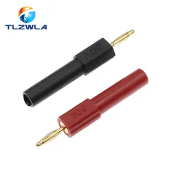 4PCS Gold Plated 2MM Mini Male Banana Plug To 4MM Female Jack Connector Adapter 2MM To 4MM