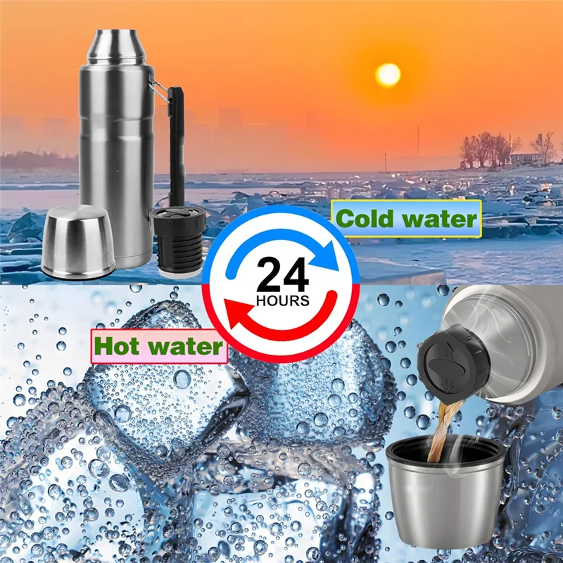 

Пробка для напитков с вакуумной изоляцией для THERMOSS из нержавеющей стали, классические детали для бутылок с вакуумной изоляцией и широким горлышком, магазин 40 унций-A77G