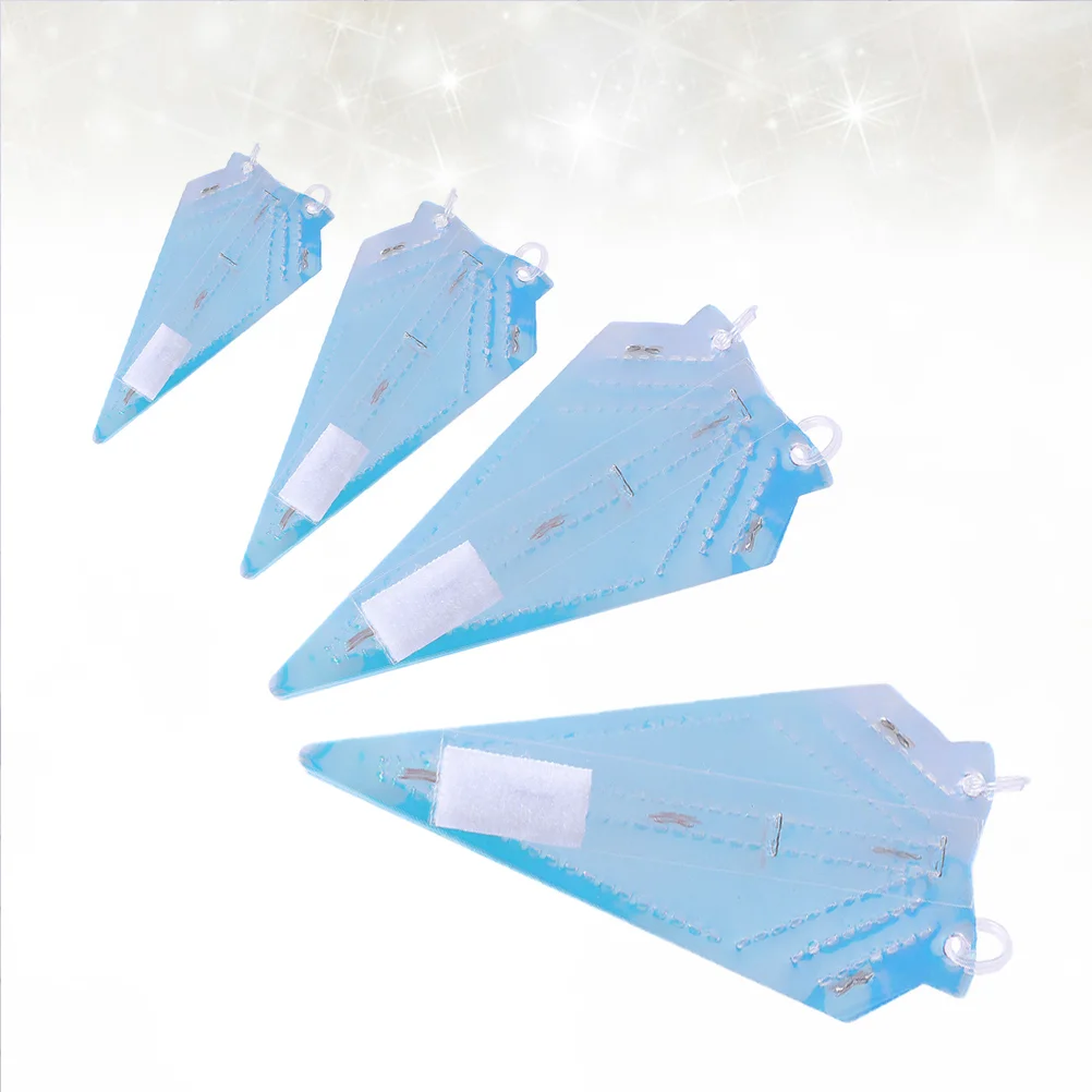 

4 Pcs Accessories Man Xmas Garland Iridescent Star Party Decorations Hanging Ornament