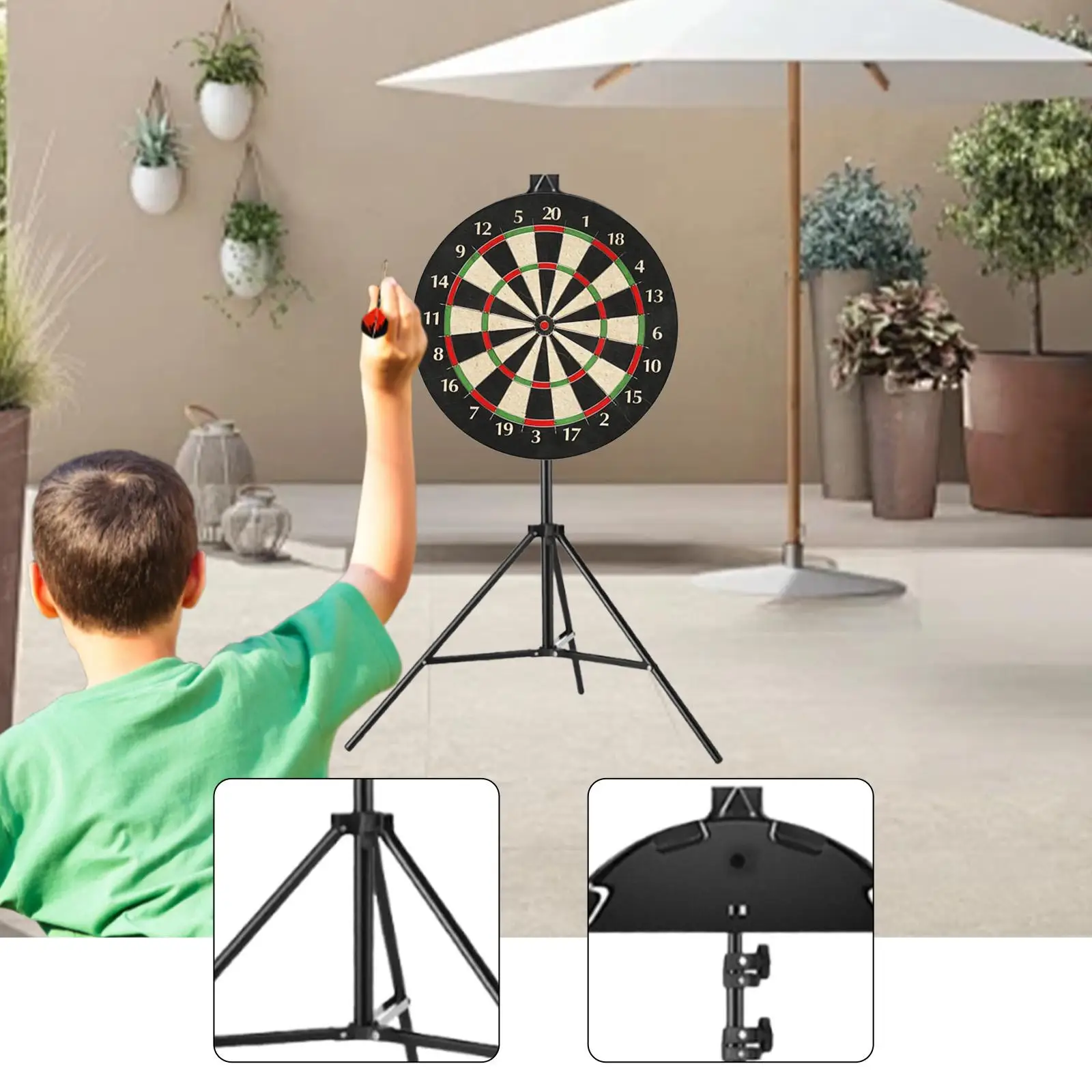 

Dartboard Stand Easy Assembly Stable Dartboard Holder for Outdoor Activities