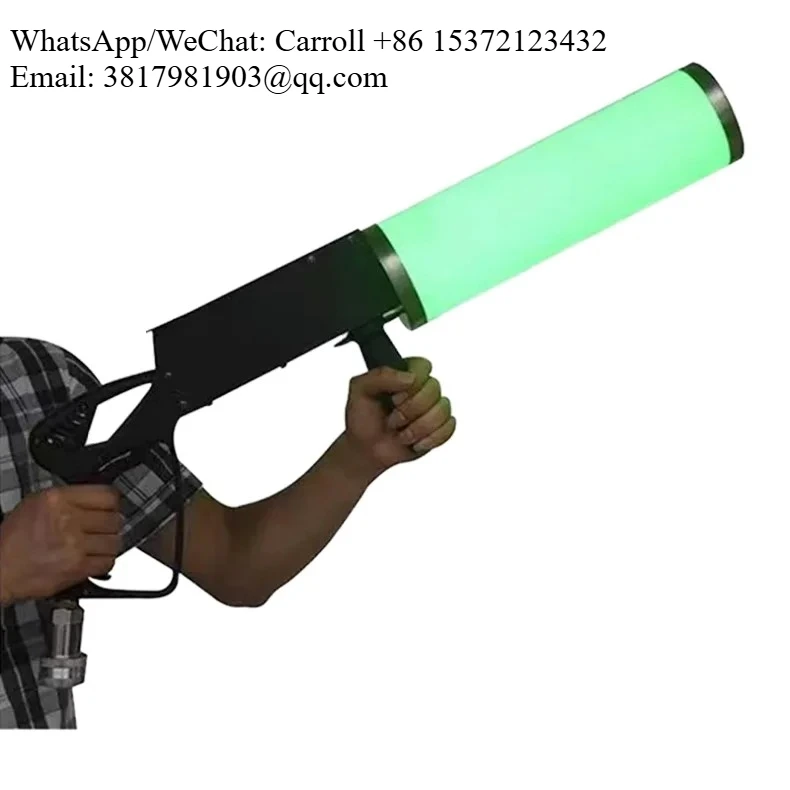 

Co2 Gas Column Smoke Jet Fog Machine Disco DJ Stage Effect Equipment With LED Iron Handle Manual Control Stage Effect CO2 Gun