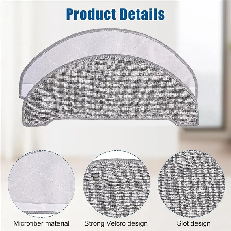 AEE2-10PCS Mop Cloth Pads Set For IMOU RV1 Pro/RV1 Pro Max Spare Parts Household Cleaning Replacement Parts
