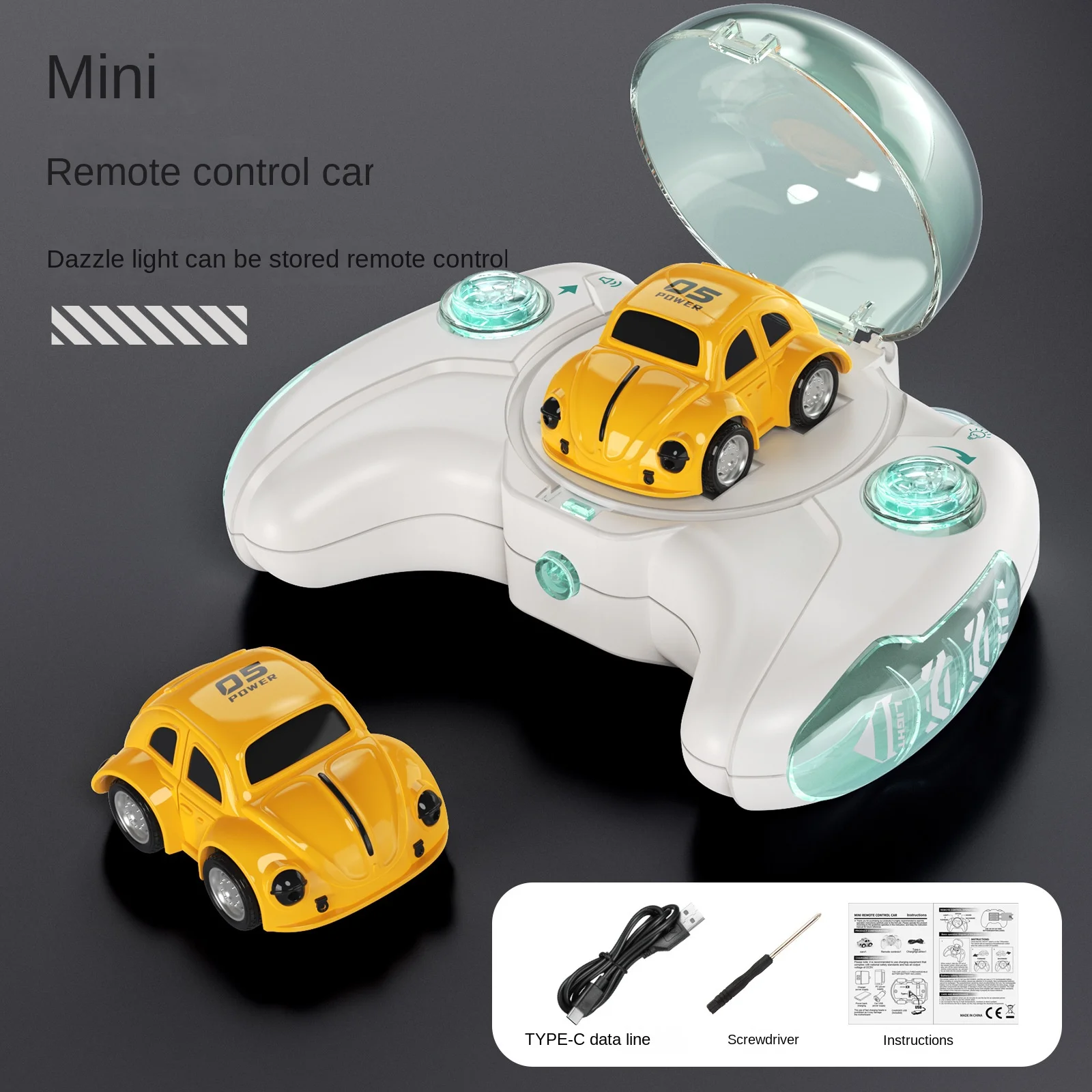 Mini carros rc 1:87 armazenamento de carro de controle remoto carro de corrida deriva 2.4g som e luz sem fio brinquedos portáteis para meninos crianças presentes