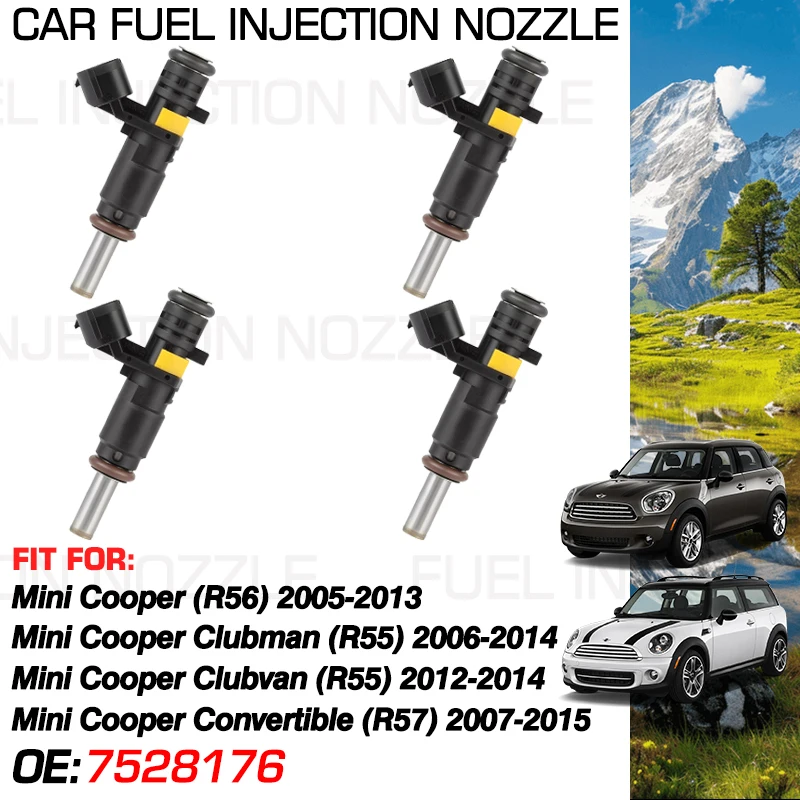 for Mini Cooper R56 Mini Cooper Clubman R55 Mini Cooper Convertible R57 Fuel Injectors Nozzle Injection 7528176 800-2147N FJ1111