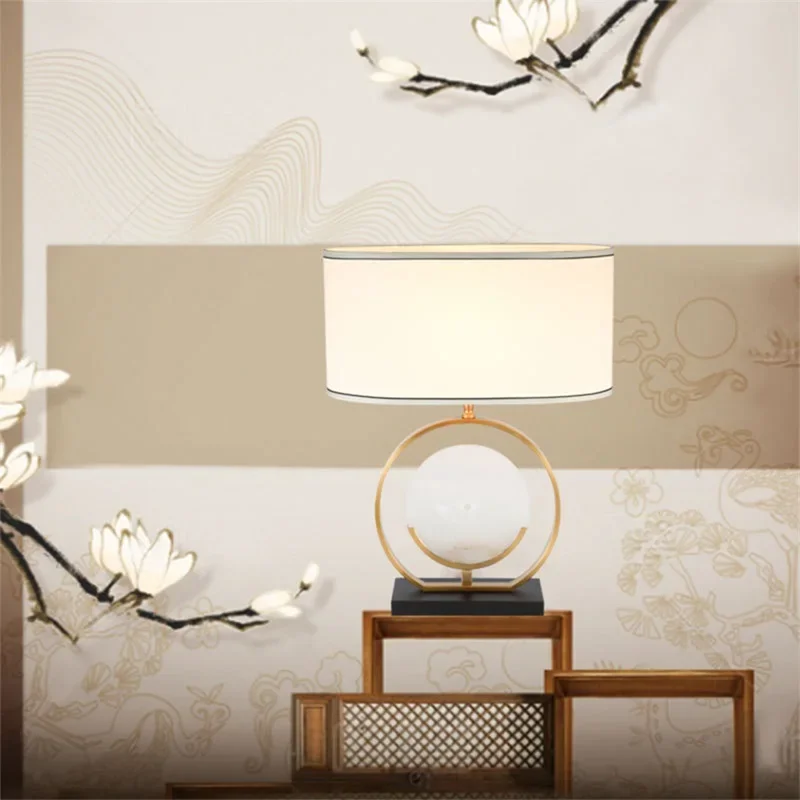 PLLY Modern LED Table Lamp Luxury Design E27 White Marble Desk Light Home LED Decorative For Foyer Living Room Office Bedroom