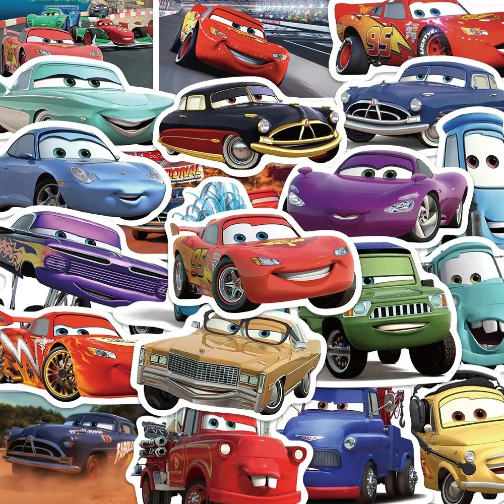 10/30/50pcs Classic Disney Anime Movie Cars Stickers Cool Cartoon Lightning Mcqueen Kids Sticker Toy Diary Phone Suitcase Decals