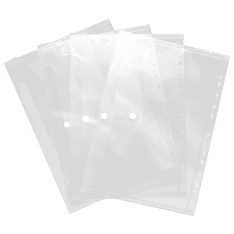 

10Pcs 11 Hole Transparent A4 Document File Bag Plastic Folder File Bill Envelope Storage Bag Data School Paper Bag