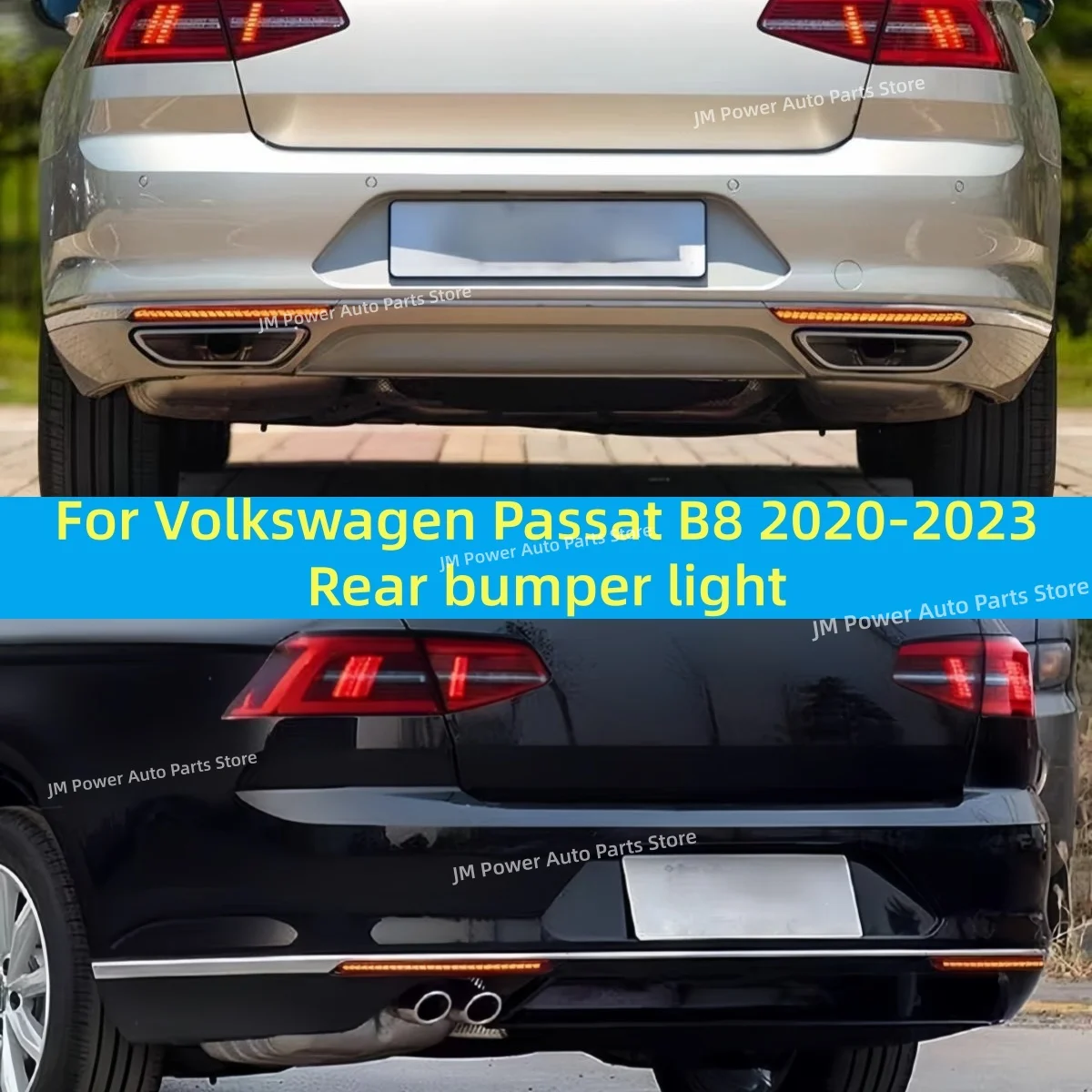 Fit for Volkswagen Passat B8 2020-2023 Rear bumper light Modification LED Turn signal Brake lights Driving light Auto parts