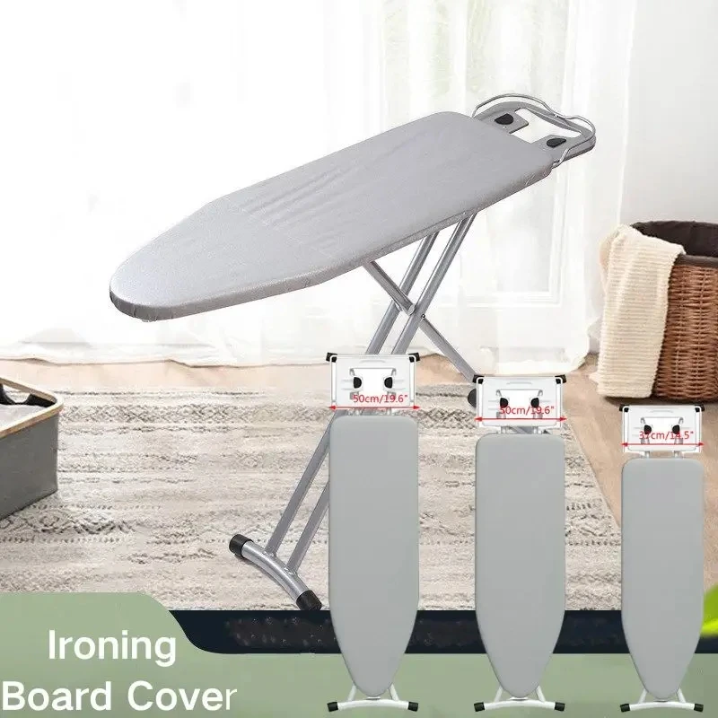 Universal Silver Coated Padded Ironing Board Cover Heavy Heat Reflective Scorch Resistant 140x50cm/130x50cm/120x37cm