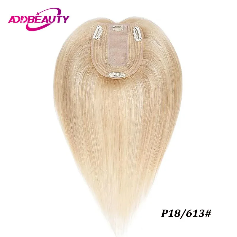 Women Toupee Swiss Lace Machine Made Human Hair Wigs Brazilian Hair Extension 3x8 Silk Top Hair System Natural Hairline Brown