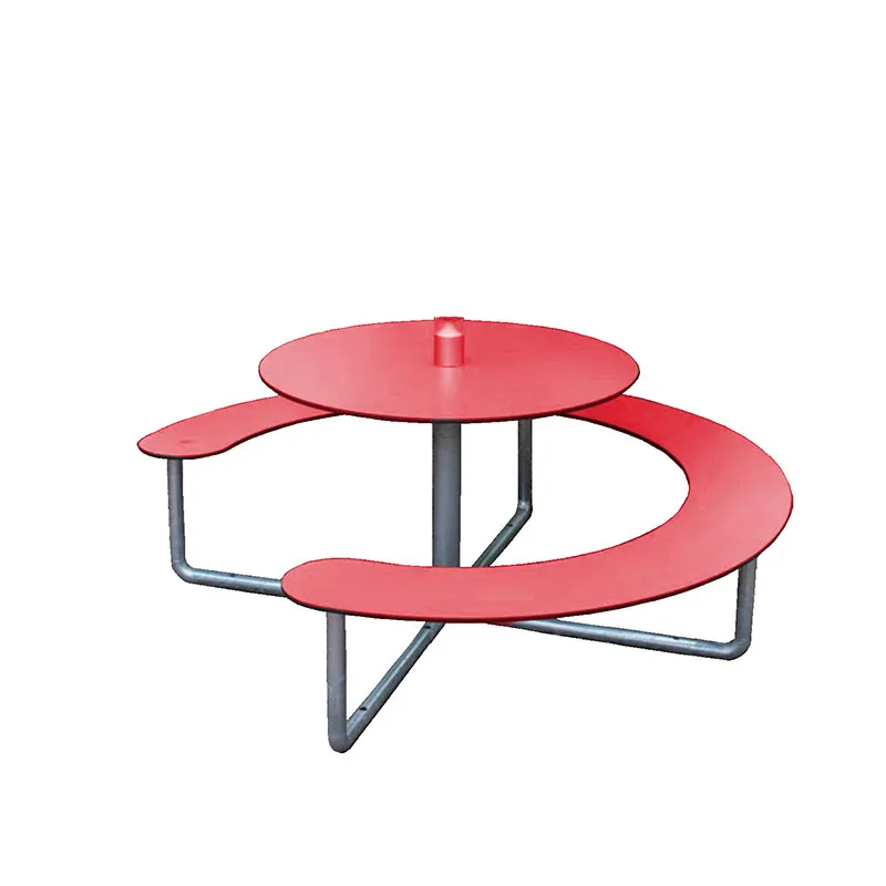 Outdoor table leisure outdoor outdoor restaurant cafe park one-piece table and chair combination
