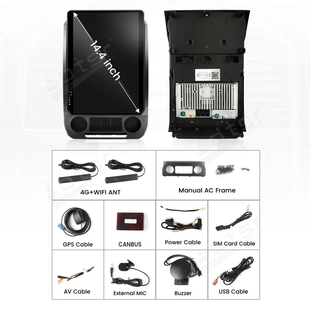 14.4 Inch HD Touch Screen Android Multimedia Player GPS Navigation Car Video Player for Ford F150 2015-2021 Vertical Head Unit
