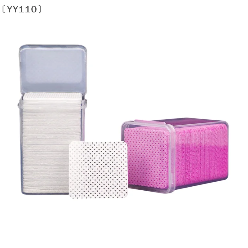 maveraYY110 Raga200Pcs lingettes dissolvant de vernis à ongles papier pelucheux couleur blanche coton lingettes d'élimination des ongles pour outil de nettoyage des ongles