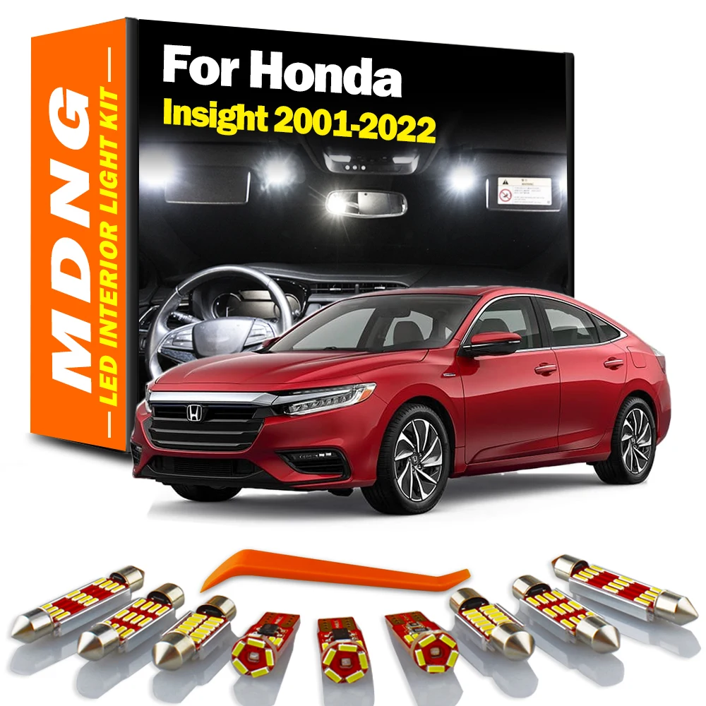 MDNG For Honda Insight 2001- 2013 2015 2018 2019 2020 2021 2022 Canbus Indoor Dome Map Number Plate Bulbs Interior LED Light Kit