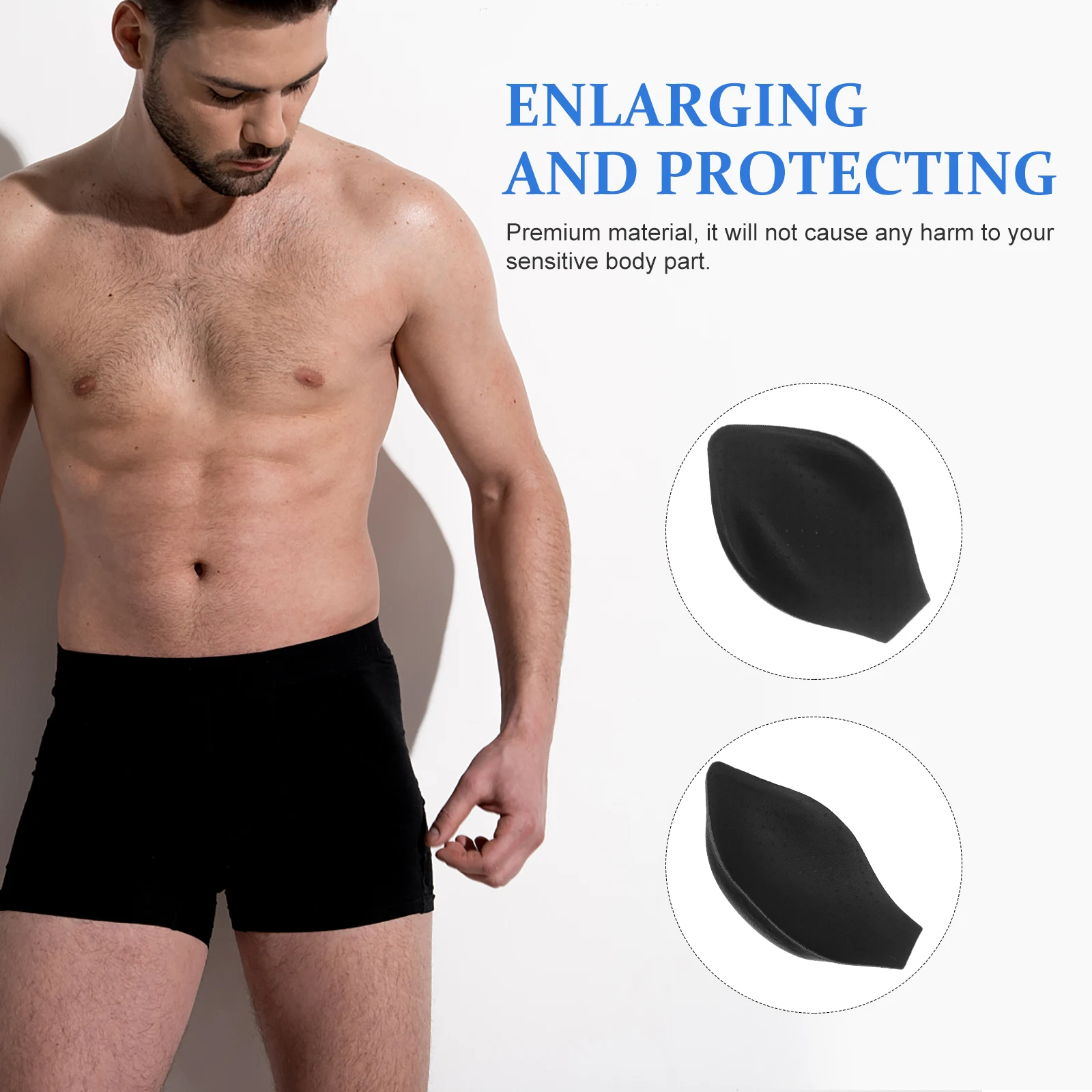 

4pcs Pads Swimwear Underwear Sponge Pad Underwear Pad Bulge Protective Durable Skin-Friendly