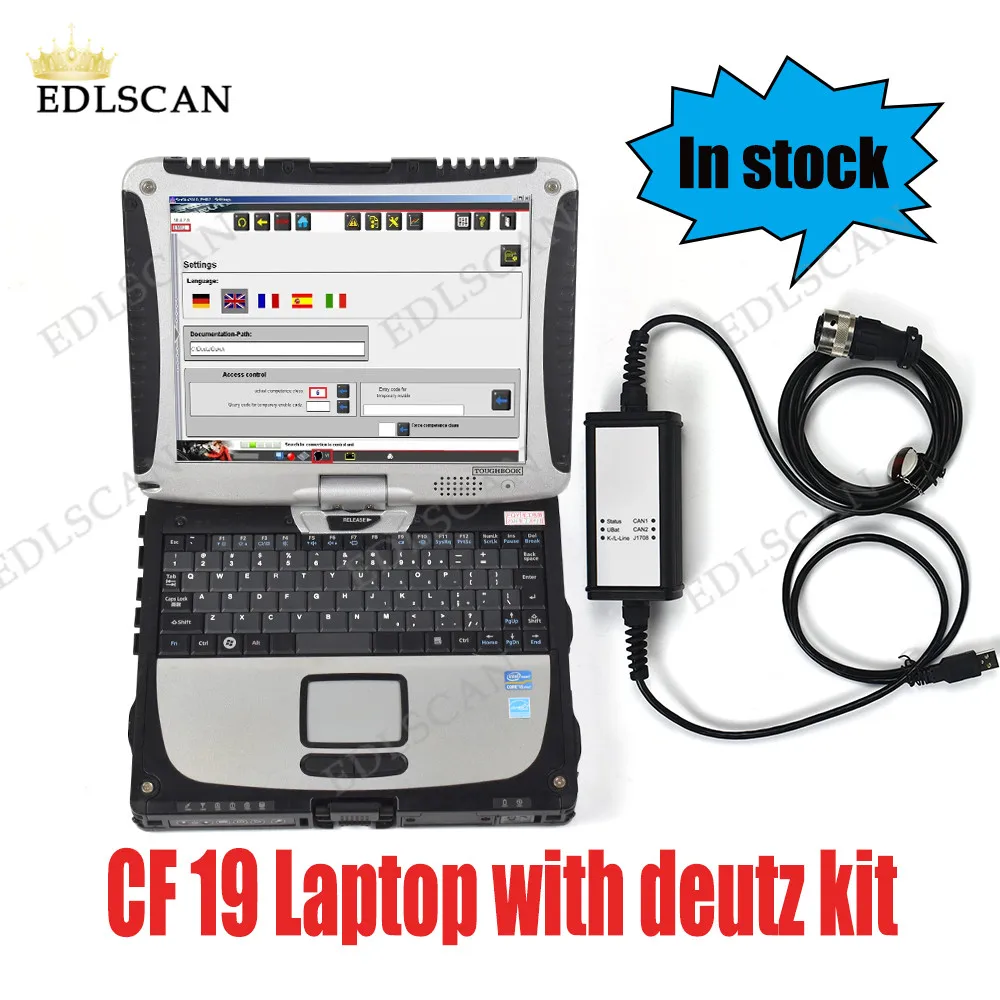 

CF19 Laptop For Deutz SerDia 2010 [2021] LEVEL 4-6 DECOM Interface Support CAN, K/L-Line