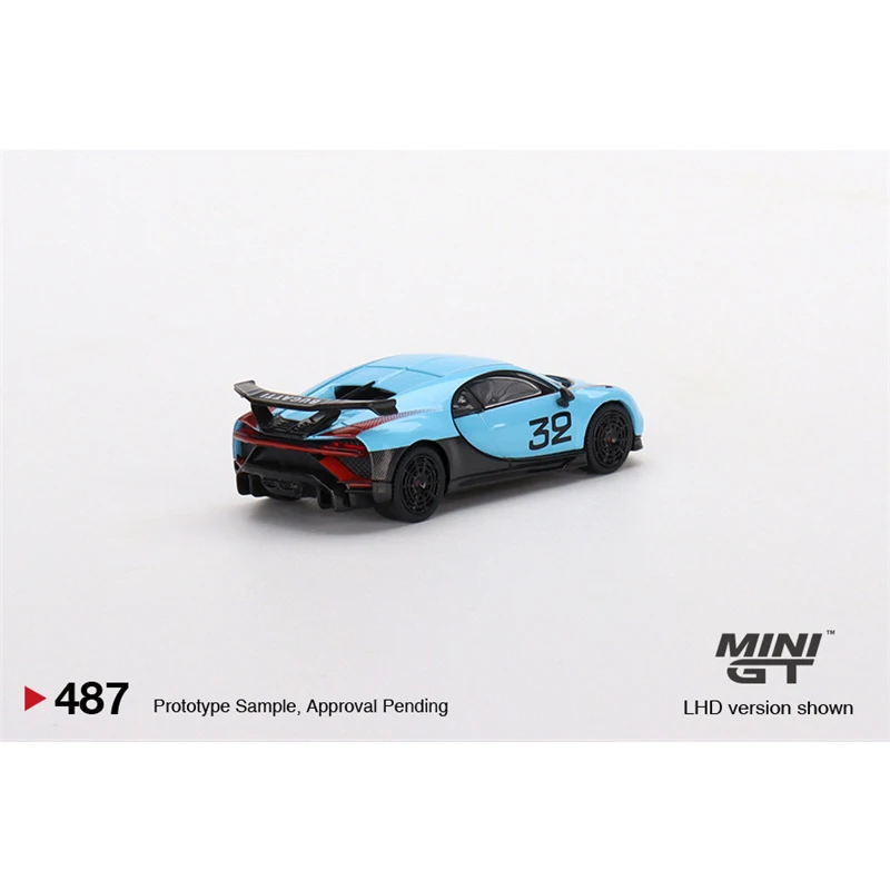 لعبة نموذج سيارة من MINIGT-Diecast ، شيرون بور ، سباق الجائزة الكبرى ، 1:64 ، Sport ، في المخزن ، 487