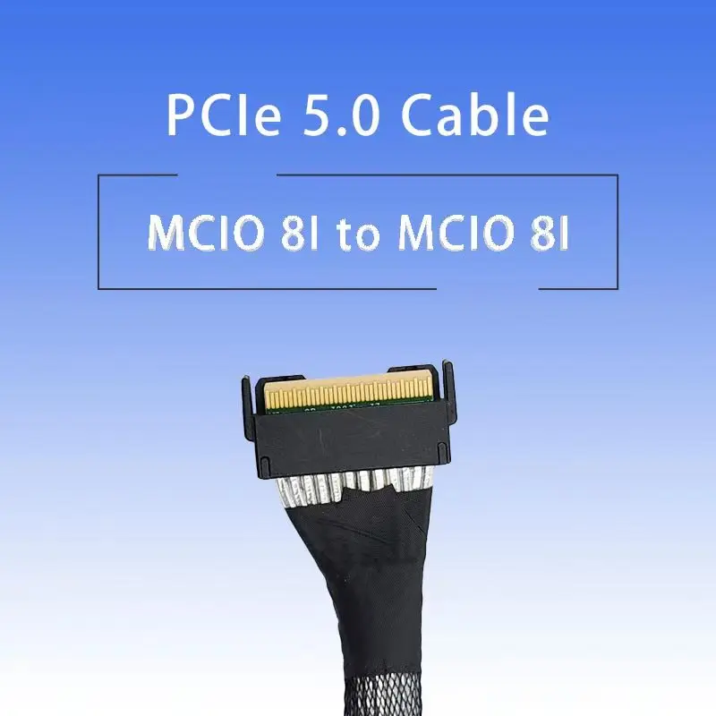 Câble PCIepig SAS MCIO 8i vers MCIO 8i NVMe, haute vitesse