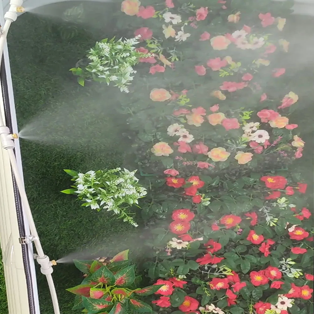 50-teiliges Messing-Sprühnebel-Düsenset für Terrassen, 0,1-0,8 mm Öffnungsweite, Außenkühlung, Wassernebeldüsen, Gewinde-Nebelteile für Sprühnebel-Systeme – Detail 10