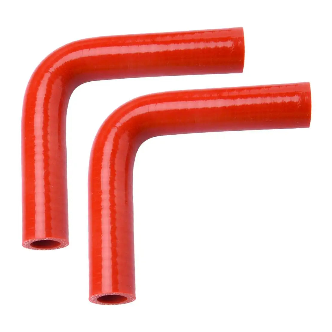 2 個レッド 90 度 5/8 "16 ミリメートルシリコンエルボヒーター冷却剤ホースカプラーターボチューブ