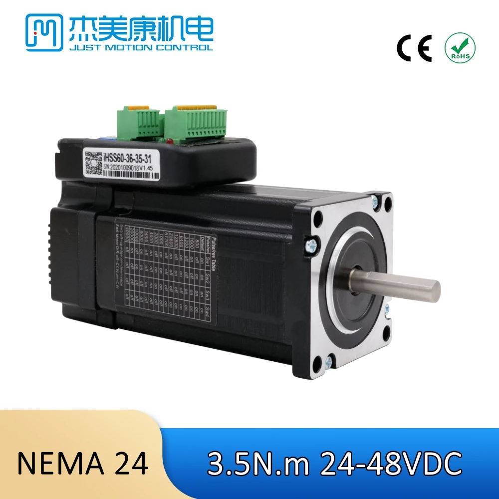 JMC Nema 24 60MM 3.5Nm DC36V Integrated Closed Loop Stepper Motor & Drive 1000Line Encoder for 3D Print CNC Machine Kits