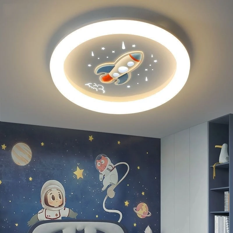 

Светильник для защиты глаз Rocket Ceiling Light, интеллектуальный светильник с полным спектром для детской комнаты и спальни, мультяшный дизайн