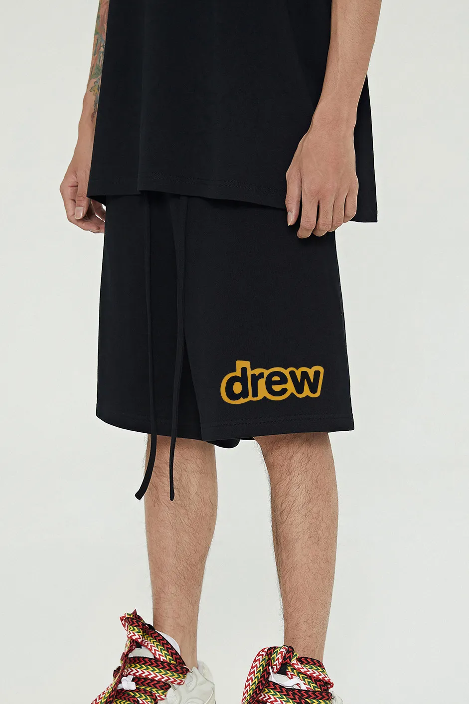 Drew House Hot Sale Shorts Man Smiling Summer-Style Five-Inch Pants High Street Hip-Hop Outfit
