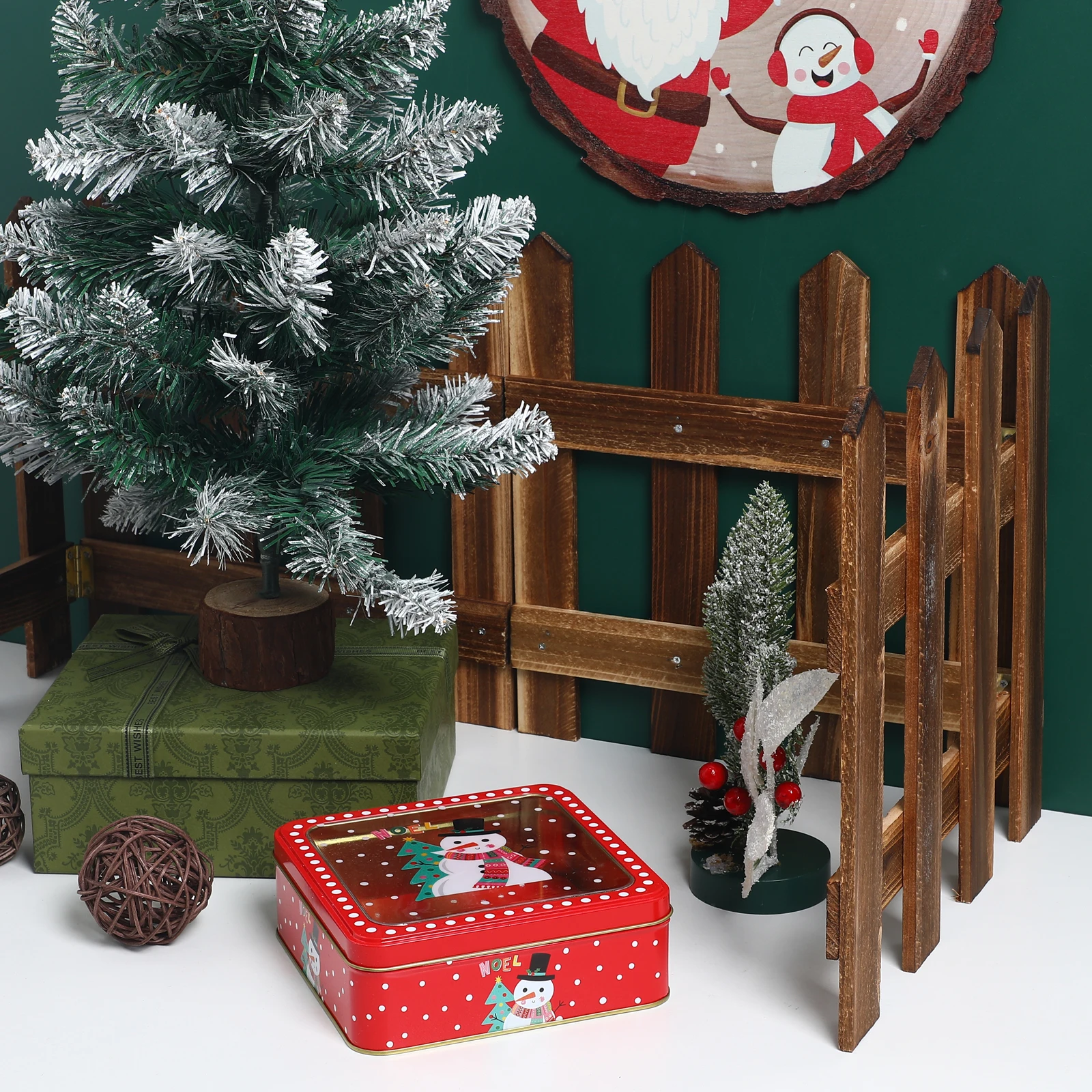 

Carbonized Wood Picket Fence Outdoor Decorative Garden Yard Border Balcony Flexible Durable Natural Garden Edging Panel