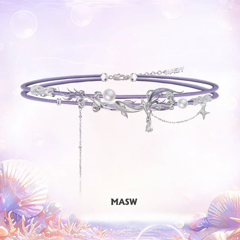 MASW Original Design Elegant Temperament Fish shaped Necklace For Women Party Gifts Fashion Jewelry Accessories 2026 Trend New