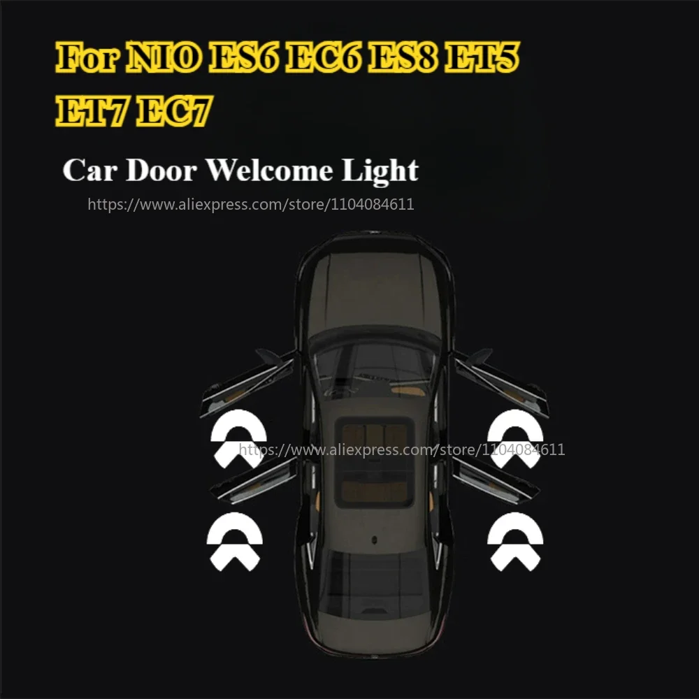 For NIO ES6 EC6 ES8 ET5 ET7 EC7 Car Door Welcome Light Modification Atmosphere Light Max Decorative LED Projection Light