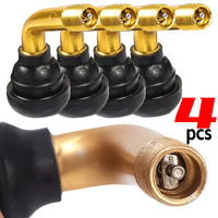 PVR70 60 50 Valve Stems Tubeless Tyre Rubber Brass Motorcycle Tubeless Tyre Valve Stems For Electric Scooter Bike 2/4pcs